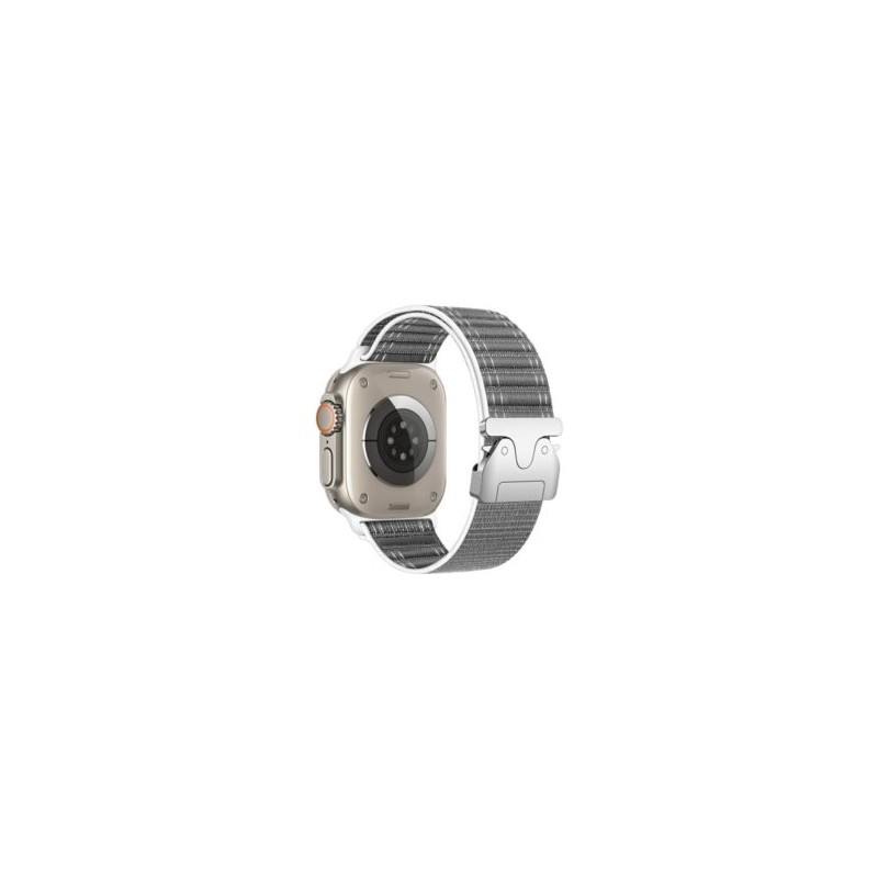 cinturino apple watch nylon intrecciato regolabile grigio 42/44/45/49 mm cinturino apple watch nylon intrecciato regolabile grigio 42/44/45/49 mm