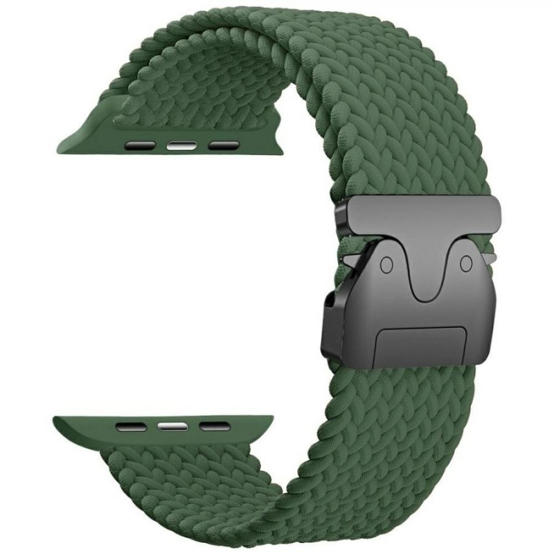 cinturino apple watch nylon intrecciato verde vegolabile serie 38-40-41 mm cinturino apple watch nylon intrecciato verde vegolabile serie 38-40-41 mm