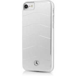 COVER RIGIDA MERCEDES BENZ APPLE IPHONE 6 / 6S /  7/ 8 / SE ( 2020 ) ALLUMINIO SILVER