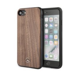 COVER WOOD MERCEDES BENZ APPLE IPHONE 6 / 6S /  7/ 8 / SE ( 2020 ) BROWN