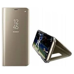 CUSTODIA BOOK CLEAR VIEW PER XIAOMI MI NOTE 10 GOLD