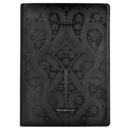 Semi-universal Folio Case Christian Lacroix for Tablets Paséo Collection, elastic Moleskin closing, Black