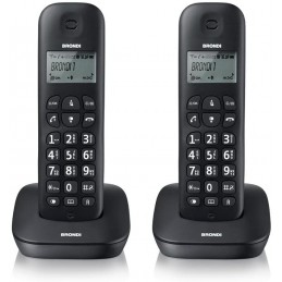 TELEFONO CORDLESS DOPPIA CORNETTA GALA TWIN NERO