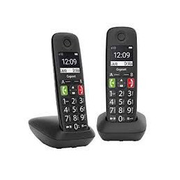 TELEFONO CORDLESS DUO GIGASET E290 NERO