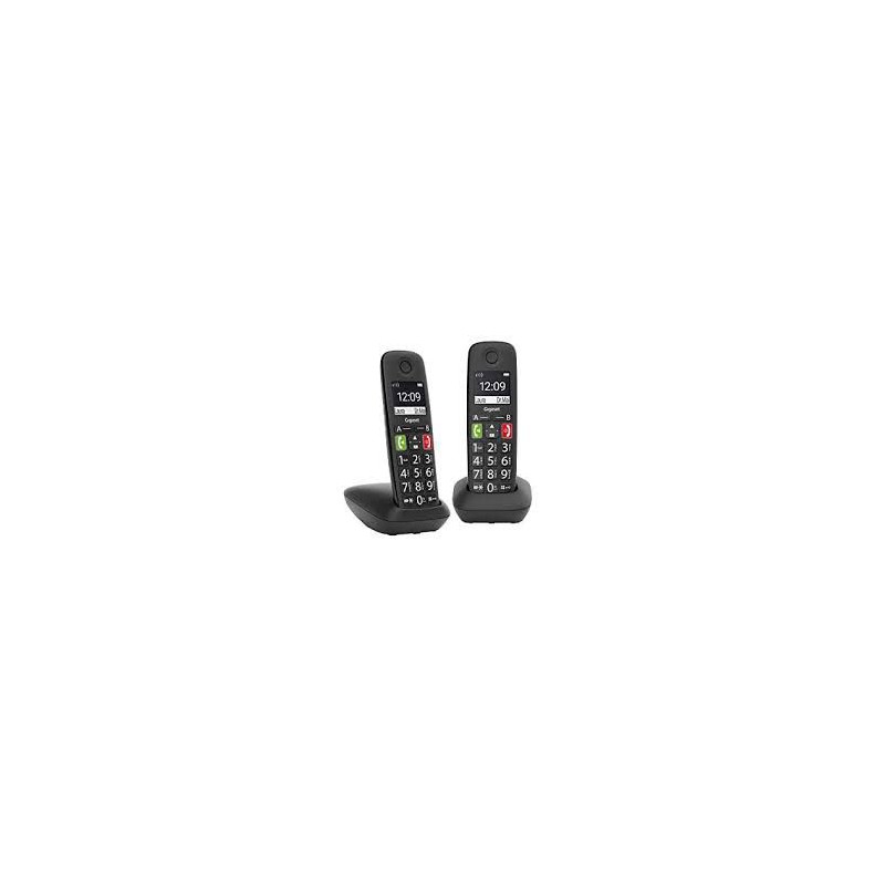 TELEFONO CORDLESS DUO GIGASET E290 NERO TELEFONO CORDLESS DUO GIGASET E290 NERO