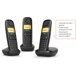 TELEFONO CORDLESS TRIO GIGASET NERO