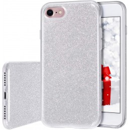 cover glitter iphone 8 silver