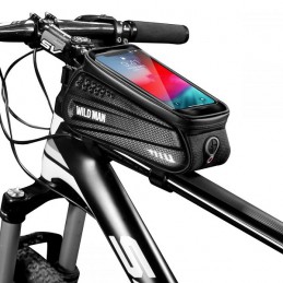 BAG PORTAOGGETTI CON DISPLAY TOUCH SMARTPHONE  M   NERO WATERRESISTANT ATTACCO PER CANNA BICI