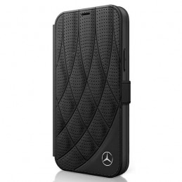 BOOK MERCEDES BENZ VERA PELLE IPHONE 12 mini NERA