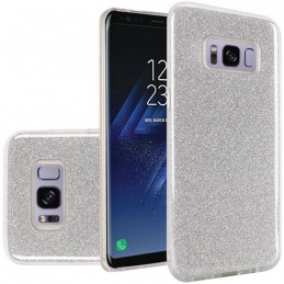 COVER GLITTER S8 PLUS SILVER