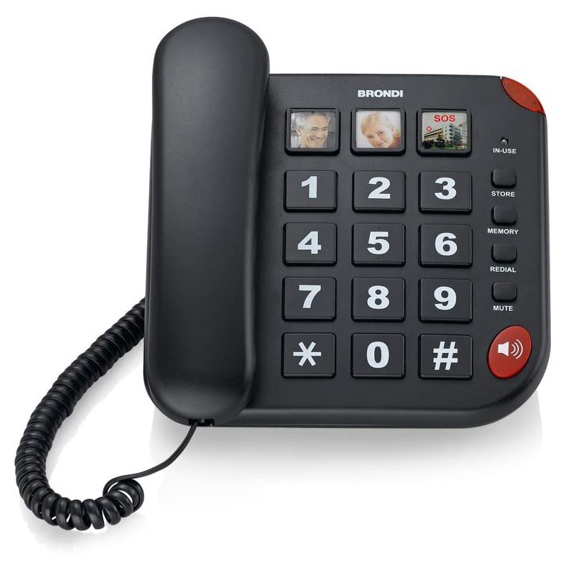 TELEFONO FISSO BRONDI BRAVO 15 NERO