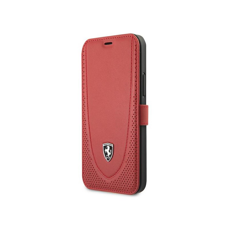 BOOK FERRARI IPHONE 12 mni VERA PELLE ROSSA