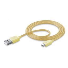 CAVO DATI  MICROUSB GIALLO