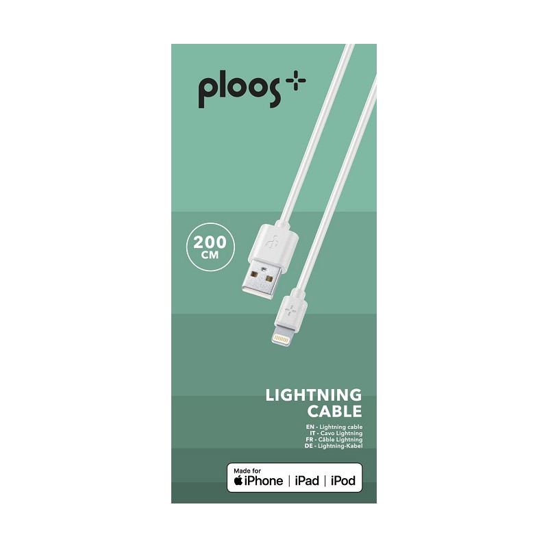 CAVO USB 2M LIGHTNING BIANCO