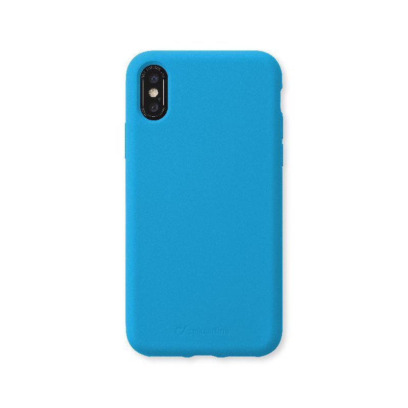 COVER SOFT TOUCH IPHONE XS / X AZZURRO FLUO COVER SOFT TOUCH IPHONE XS / X AZZURRO FLUO