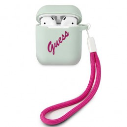 COVER GUESS AIRPODS 1/2 SILICONE VERDE