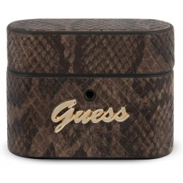 COVER GUESS AIRPODS PRO EFFETTO SNAKE BROWN