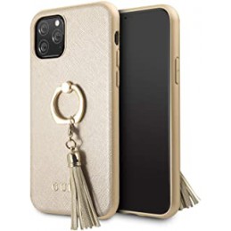 COVER GUESS IPHONE 11 PRO BEIGECON ANELLO GOLD
