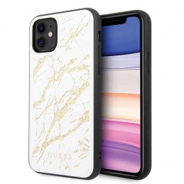 COVER GUESS IPHONE 11 PRO HARD CASE BIANCA CON VENA ORO