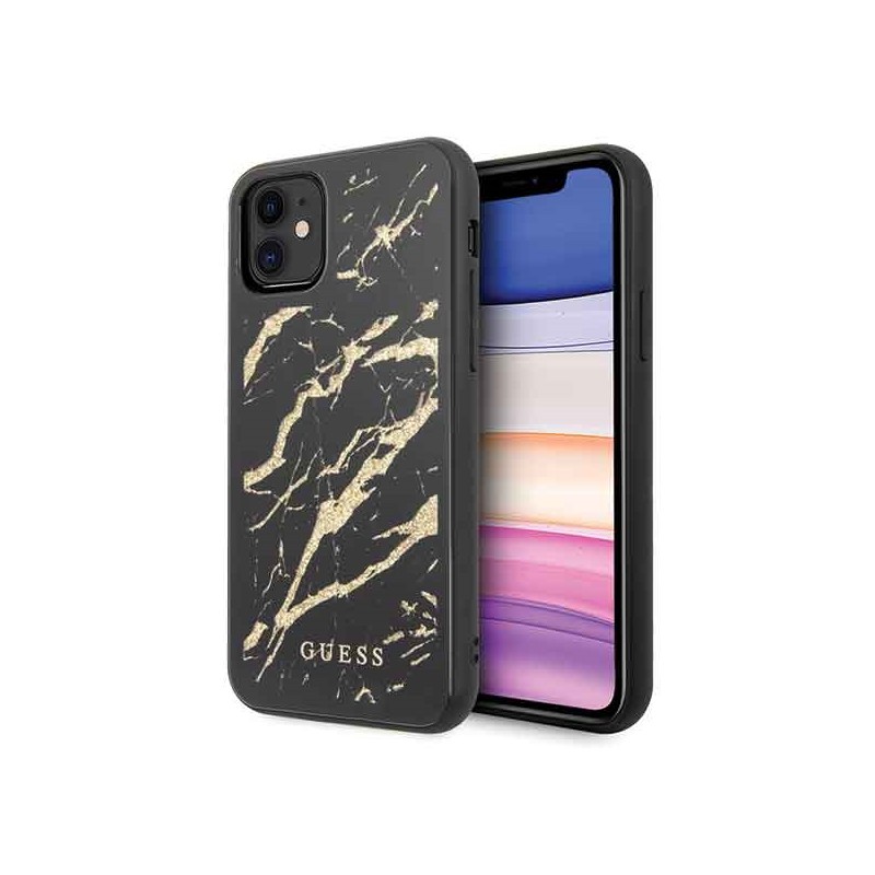COVER GUESS IPHONE 11 PRO HARD CASE NERA CON VENA ORO COVER GUESS IPHONE 11 PRO HARD CASE NERA CON VENA ORO