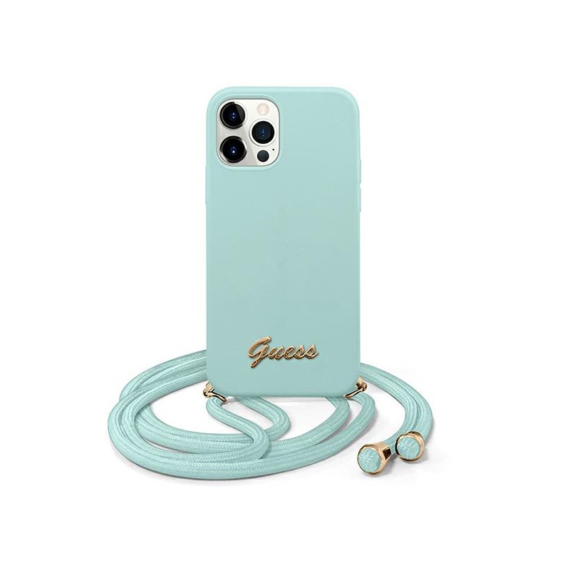COVER GUESS IPHONE 12 / 12 PRO CON LACCIO DA COLLO LIGHT BLU COVER GUESS IPHONE 12 / 12 PRO CON LACCIO DA COLLO LIGHT BLU