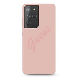 COVER GUESS SILICONE SOFT TOUCH GALAXY S21 ULTRA ROSA