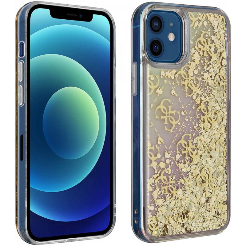 COVER HARD GUESS GLITTER APPLE IPHONE 12 E 12 PRO ROSEGOLD