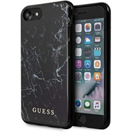 COVER IPHONE 6/66/7/8/SE ( 2020) GUESS EFFETTO MARMO BLACK