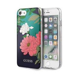 CUSTODIA COVER IPHONE 6/66/7/8 GUESS GLITTER FLOWER FANTASY