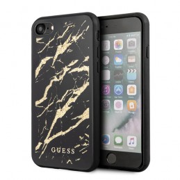 CUSTODIA IPHONE 7 IPHONE 8 SE ( 2020 ) GUESS NERA E VENA D\' ORO