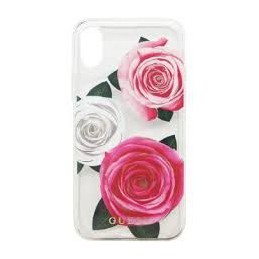GUESS COVER HARD CASE PINK ROSES IPHONE X