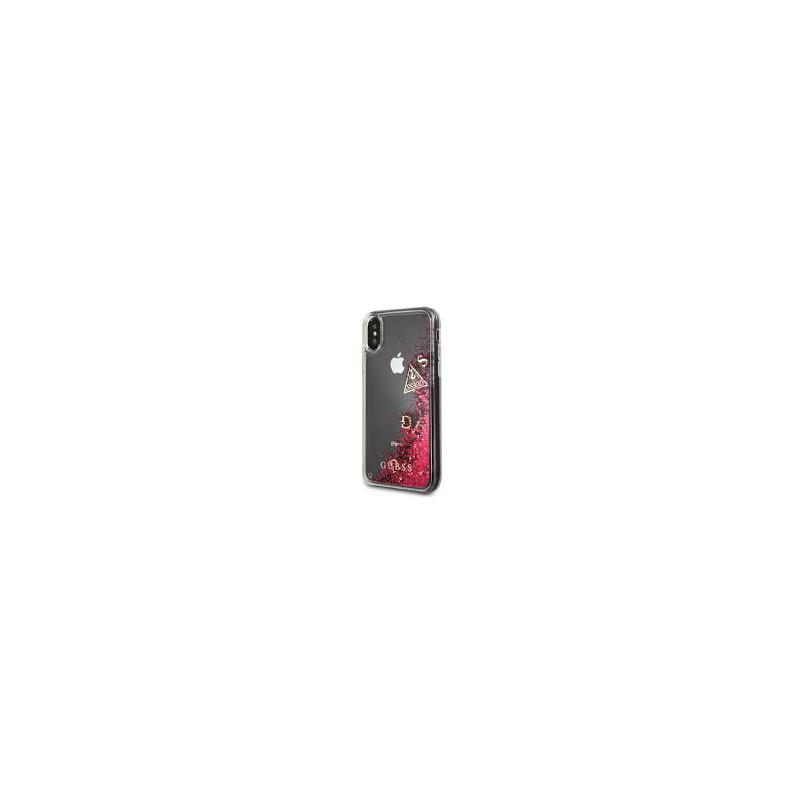 HARD CASE GLITTER GUESS IPHONE X RED