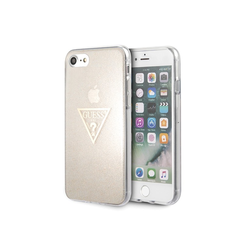 COVER GUESS IPHONE 7/8 GLITTER LOGO GOLD COVER GUESS IPHONE 7/8 GLITTER LOGO GOLD