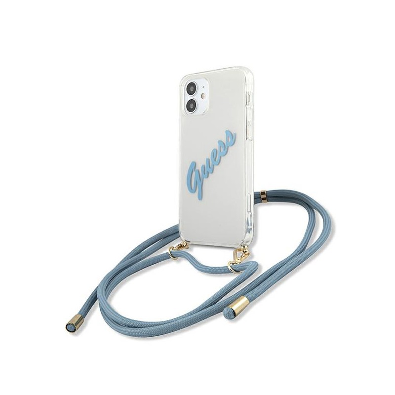 COVER GUESS IPHONE 12 mini CON LACCIO DA COLLO BLU COVER GUESS IPHONE 12 mini CON LACCIO DA COLLO BLU
