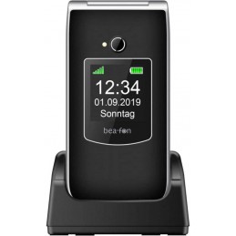 BEAFON Clamshell 2 SIM LCD 2.8-1.77 BLUETOOTH con  BASE e tasto SOS NERO Fotocmera da 3,0 MP