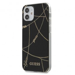 COVER GUESS  NERO-ORO IPHONE 12 / 12 PRO