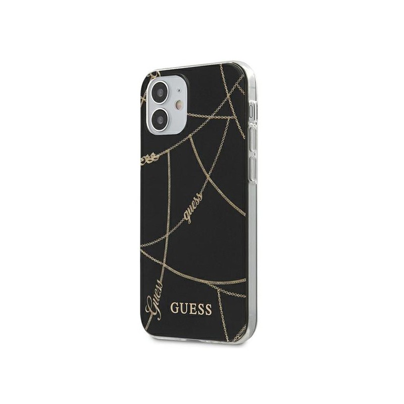 COVER GUESS  NERO-ORO IPHONE 12 / 12 PRO