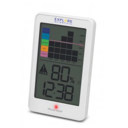 Registrazione grafica dell\'umiditàTemperatura interna Avviso di muffaSupporto a parete o da tavolo Fonte di alimentazione: 2x1.