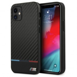 COVER BMW M POWER IN CARBONIO PER IPHONE 12 mini NERA