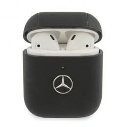 COVER MERCEDES SILICONE NERO AIRPODS 1/2