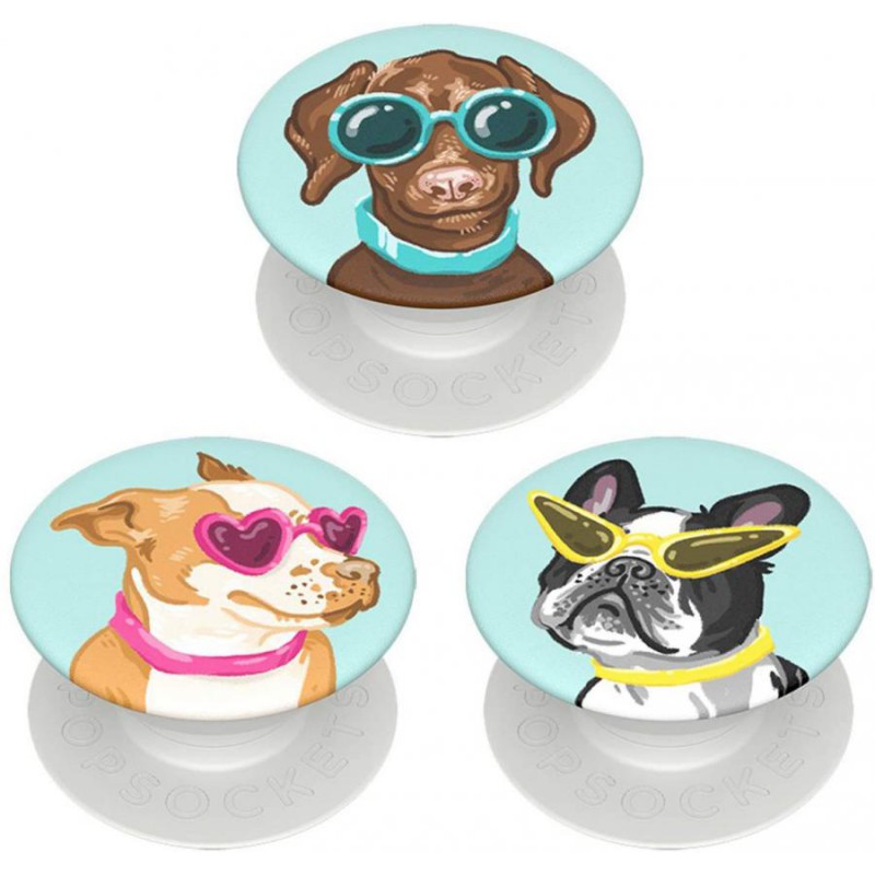 PHONE GRIP & STAND KIT DA 3 MINIPOSOCKETS DOGS