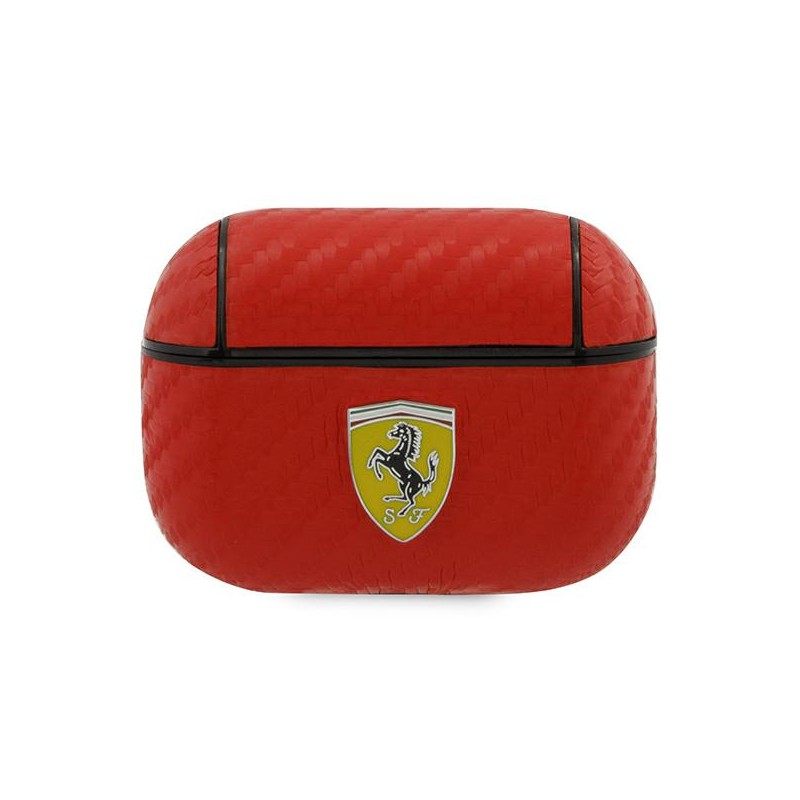 COVER FERRARI PER AIRPODS PROEFFETTO CARBONIO ROSSA