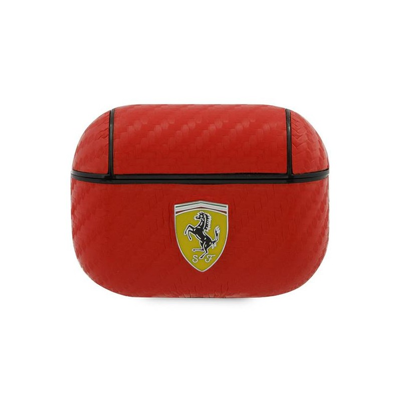 COVER FERRARI PER AIRPODS PROEFFETTO CARBONIO ROSSA