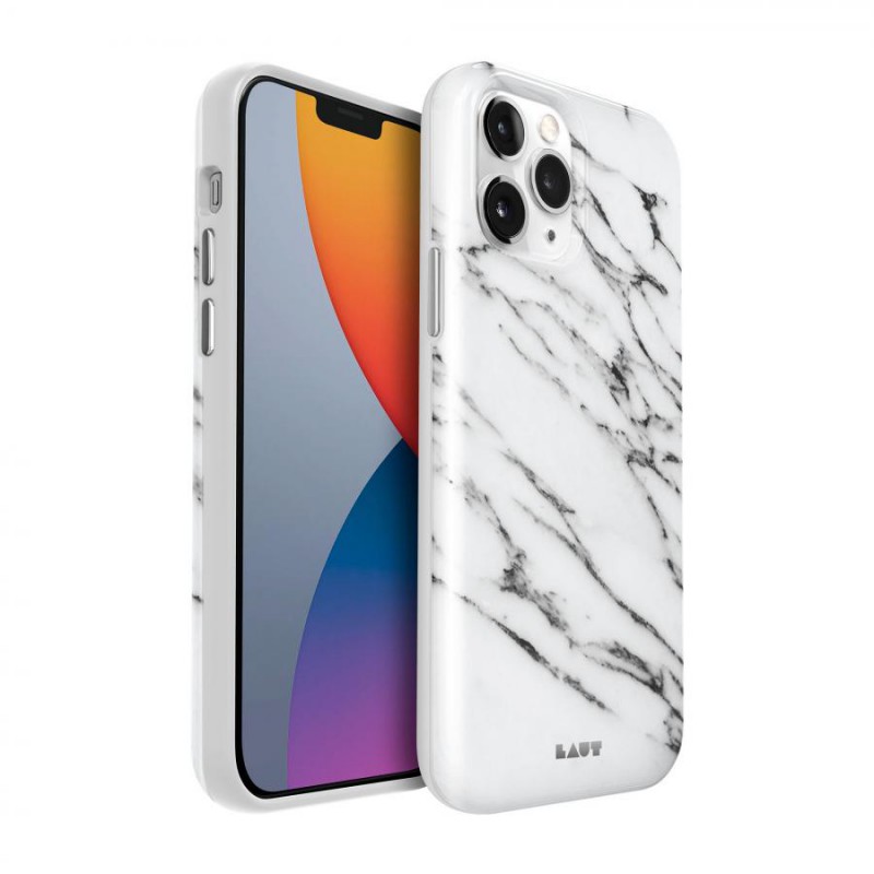 Custodia HUEX ELEMENTS per iPhone serie 12 / 12 PRO EFFETTO MARMO BIANCO