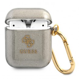 COVER GUESS AIRPODS 1/2 GLITTER BLACK