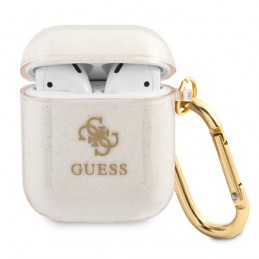 COVER GUESS AIRPODS 1/2 GLITTER GOLD