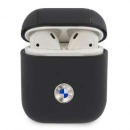 COVER BMW AIRPODS 1 / 2 RIVESTITO IN PELLE NERA