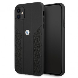 COVER FERRARI IPHONE 11 VERA PELLE  NERA