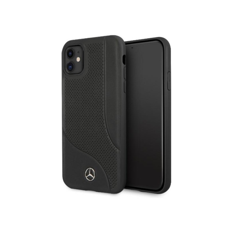 COVER FERRARI IPHONE 11 VERA PELLE  NERA