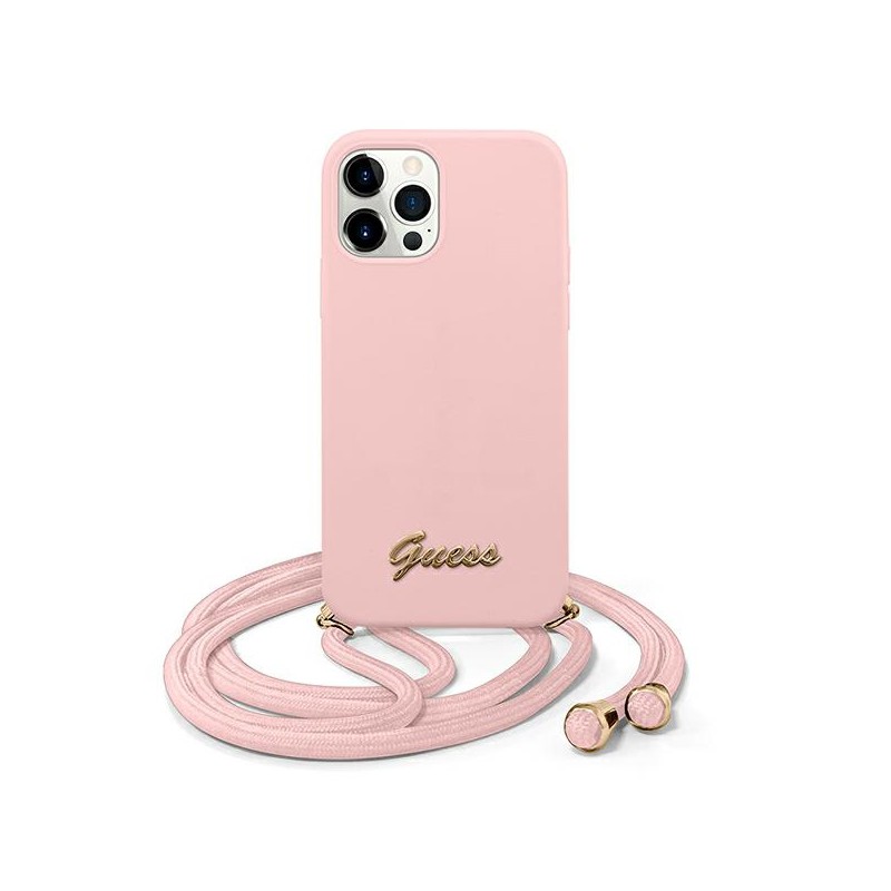 COVER GUESS IPHONE 12 / 12 PRO CON LACCIO DA COLLO PINK COVER GUESS IPHONE 12 / 12 PRO CON LACCIO DA COLLO PINK